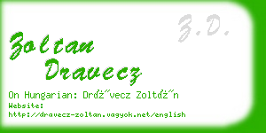 zoltan dravecz business card